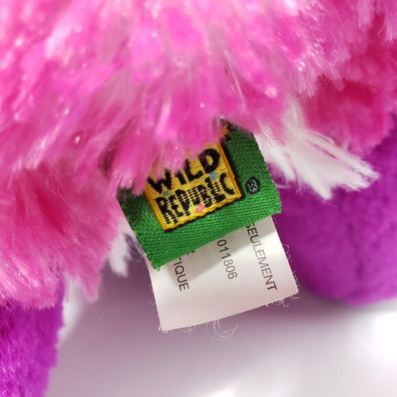 Wild Republic Fox Plush Toy Sparkle Eyes Soft Pink Purple 10 Inch - Picture 5 of 8